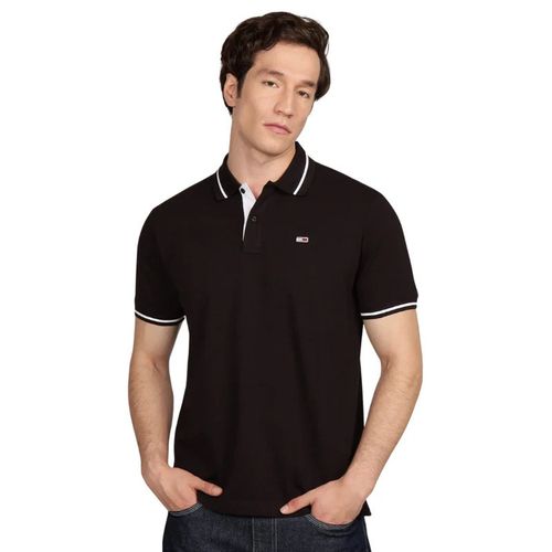 Tommy Jeans Reg Tipped Polo Noir
