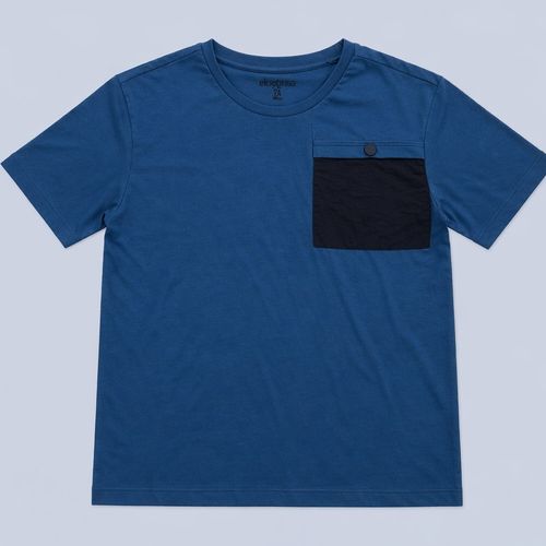 T-shirt Bleu Avec Poche