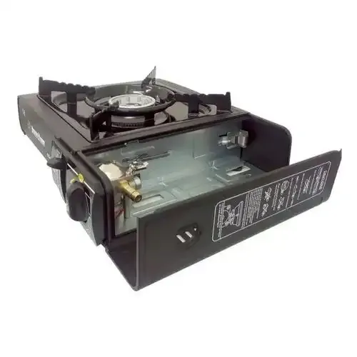 Réchaud À Gaz Butane Portable Pour Camping Brûleur De Table Compact Noir