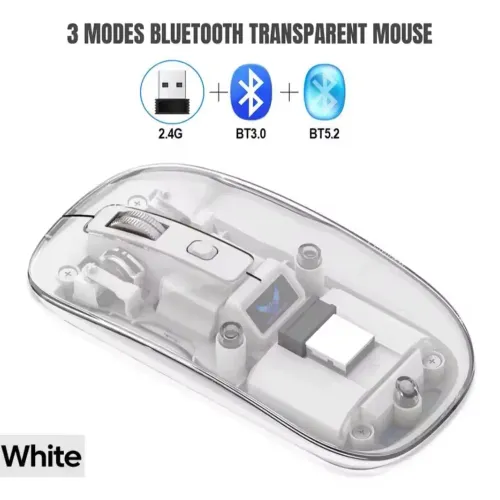 Souris Sans Fil Transparente 2.4g Pour Ordinateur Portable Souris Bluetooth Pour Tablette Ipad