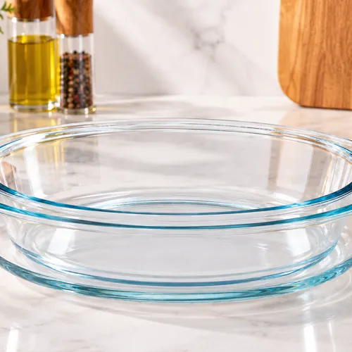 Set De 2 Plats À Four En Verre Ovales – 1,6 L + 2,4 L – Idéal Pour La Cuisson Et Le Service