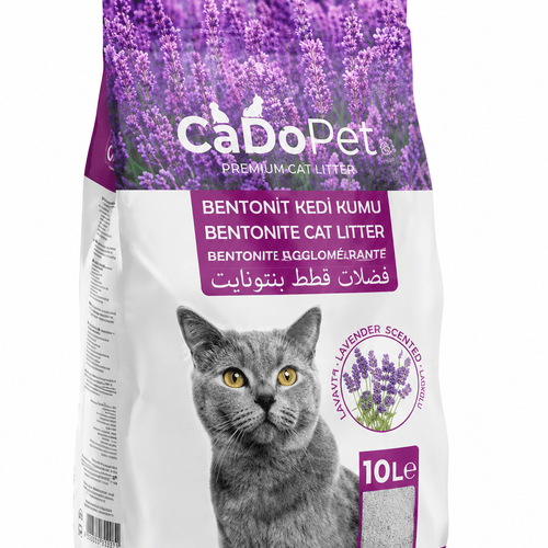 Cadopet Litière Pour Chat Bentonite Agglomérante Parfum Lavande 10 L
