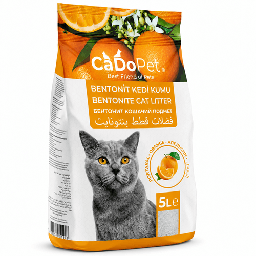 Cadopet Litière Pour Chat Bentonite Agglomérante Parfum Orange 5l