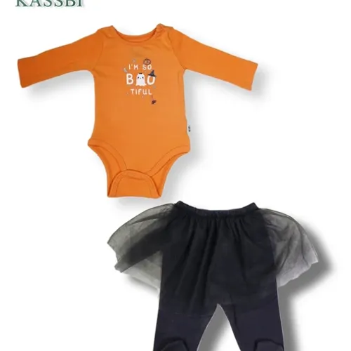 Body + Pantalon En Tulle Pailleté - Coton - Fille