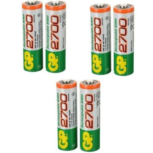 Pack / Aa 2700 Mah Ni-mh Batterie Rechargeable 6pcs 