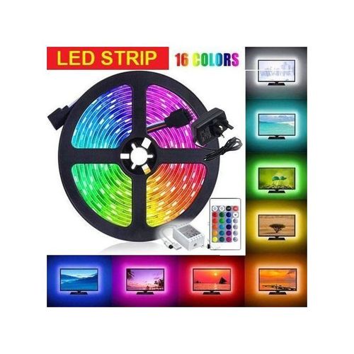 Led Strip Light 5050 Étanche Flexible + Télécommande 16 Couleur