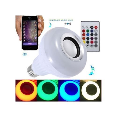 Led Wireless Bluetooth Speaker Light Bulb Music Playing Lamp + remote - 12w E27 