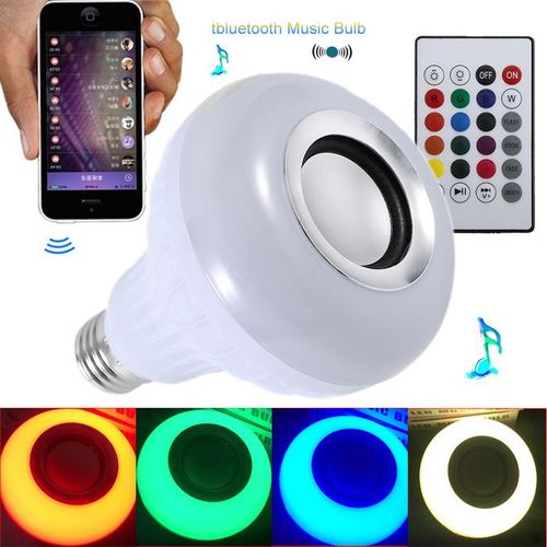 12w E27 Led Rgb Wireless Bluetooth Speaker Light Bulb Music Playing Lamp +remote