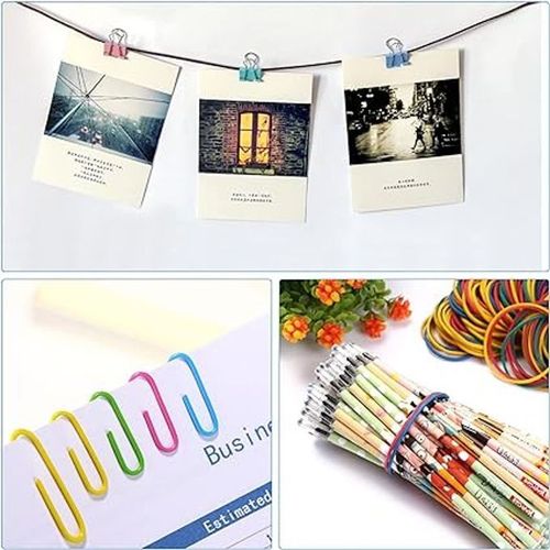 Boîte Mixte De Clips Colorés Et D'élastiques