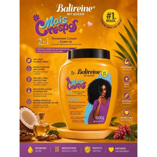 Ma Reine – 2 En 1 Pour Cheveux Bouclés