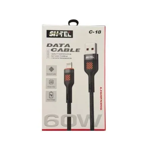 Câble Lightning C-18 Charge Rapide 60w, Intelligent Tressé (1m)