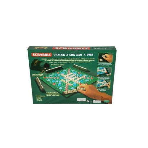 Scrabble Scrable Classique Jeu De Lettres Avec 102 Lettres , 4 Chevalets + Sac En Tissu - Age 10+