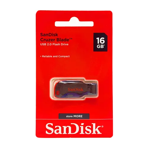 Clé Usb Sandisk Cruzer Blade 16 Go - Ultra-compacte Et Fiable