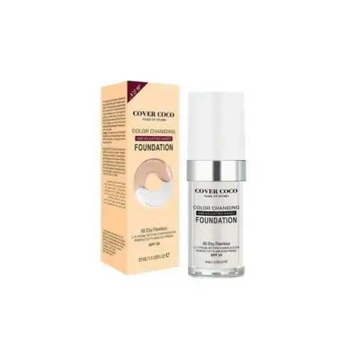 ( Pack 4 Pcs ) Bouteilles,cover Coco Foundation,anti Age,anti Oxydant,hydratant - Design & Couleur…