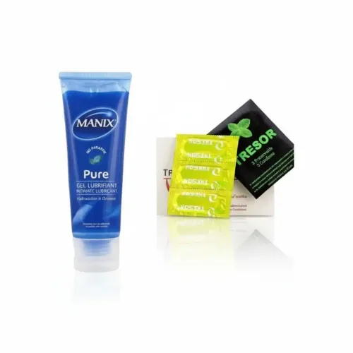 Manix 3 Preservative Et Gel Lubrifiant Intime Nature, Douceur Extreme 80ml