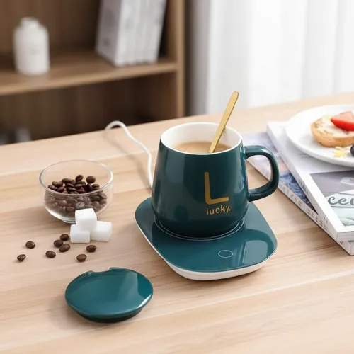 Lucky Tasse À Café En Céramique Avec Coussin Chauffant, Chauffe Électrique Pour Café, Lait, Thé