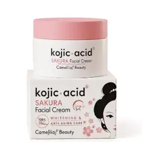 Crème Visage À L'acide Kojique Sakura Pour Éclaircir, Hydrater Et Uniformiser Le Teint 