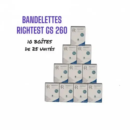 Pack 10 Boites De 25 Bandelettes Rightest Gs260 ( 250 Bandelettes )