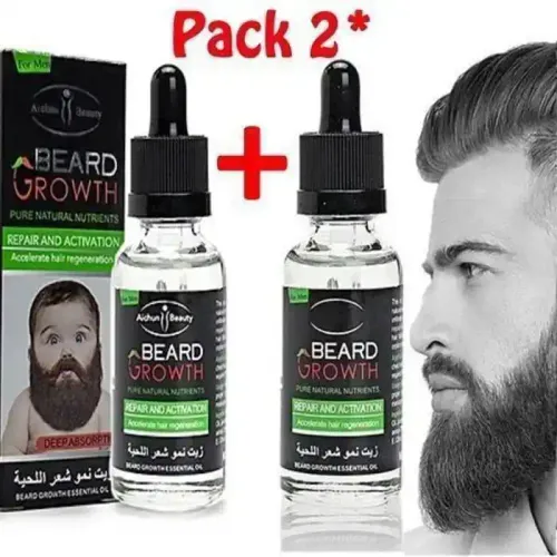 Huile Pour La Barbe - Beardcar - Pack De Croissance - Extrait D'Angelica