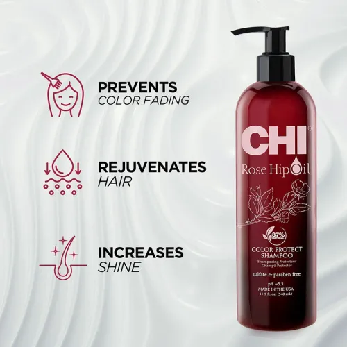 Chi Rose Hip Oil Color Protect Shampoo 340 Ml