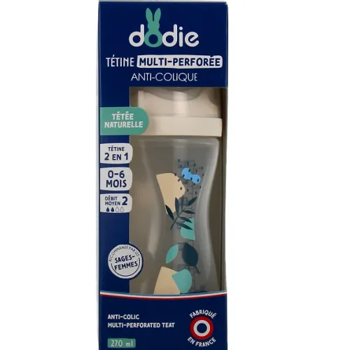 Dodie Bib Multi Perforations 330ml 0+ M Tét Biomimetisme D3