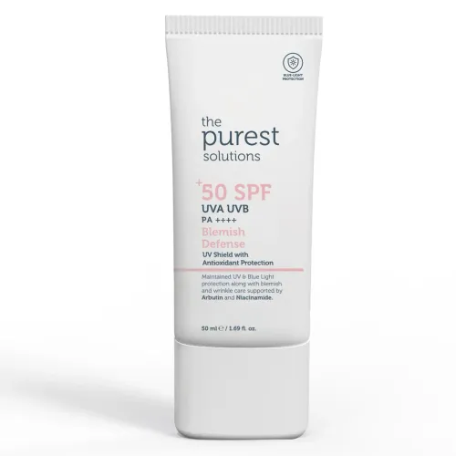 The Purest Solutions Blemish Defense Uva/uvb Antioxidant Protection For Blemish-prone Skin 50+ Spf 50 Ml
