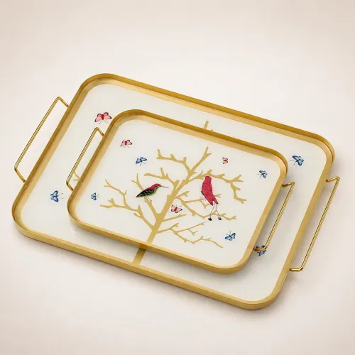 Plateau Rectangle - Oiseau Rouge