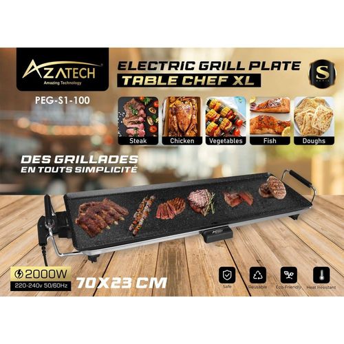 Plancha De Cuisson Antiadhésif Électrique 2000w