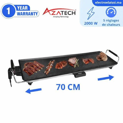 Planche De Cuisson 70cm Antiadhésif Électrique 2000w