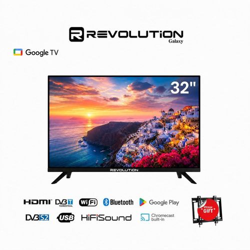 Smart Tv 32 Pouces Google Tv Hd - Wifi - Hdmi - Tnt Intégré - Support Mural Offert
