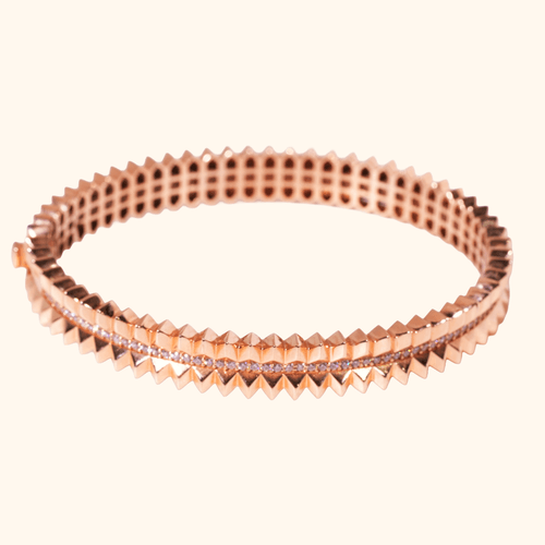Bracelet Or Rose 18 Carats – Éclat Raffiné & Zirconium Premium