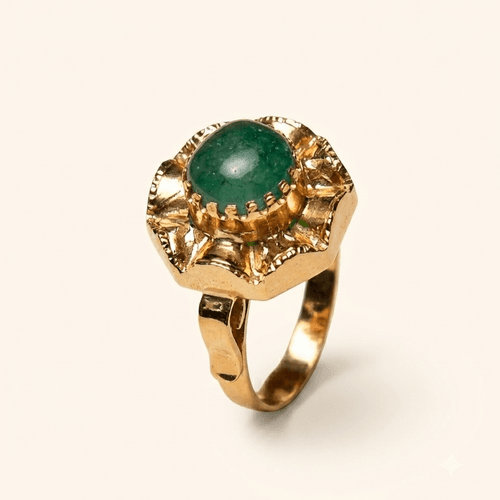 Bague Émeraude Souveraine En Or Jaune 18 Carats