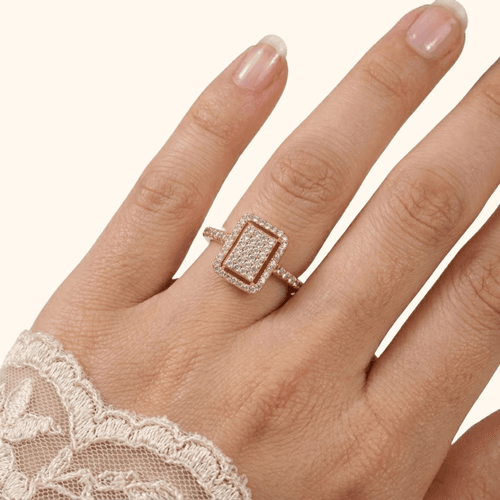Bague De Mariage En Or Jaune 18 Carats Avec Zirconium Premium – Éclat & Élégance