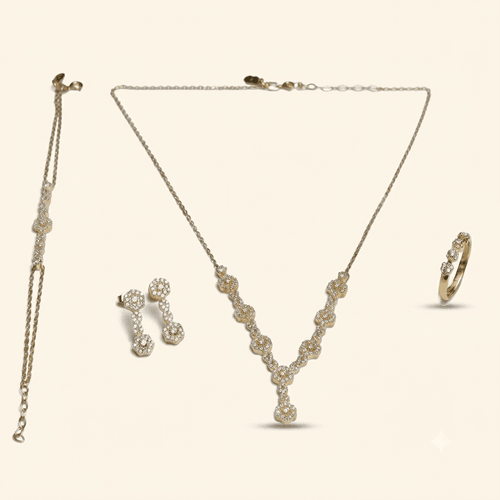Parure Éclat Royal En Or Jaune 18 Carats