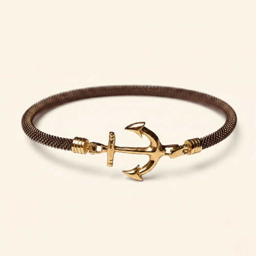Bracelet Ancre Homme Or Jaune 18 Carats Bracelet Luxe Marin