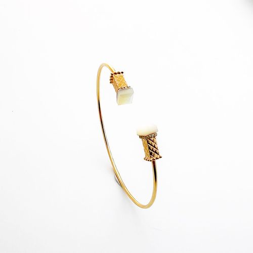 Bracelet Chaîne Or Rose 18k Diamant Naturel Éclat Discret, Élégance Raffinée