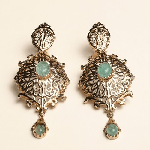Boucles D'oreilles Arabesque Royale En Or Jaune 18 Carats