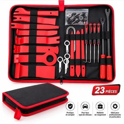 Kit Outils Démontage Automobile 23 Pièces - Mallette