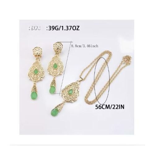 1 Ensemble De Boucles Doreilles Pour Femmes Avec Incrustation De Strass Vert