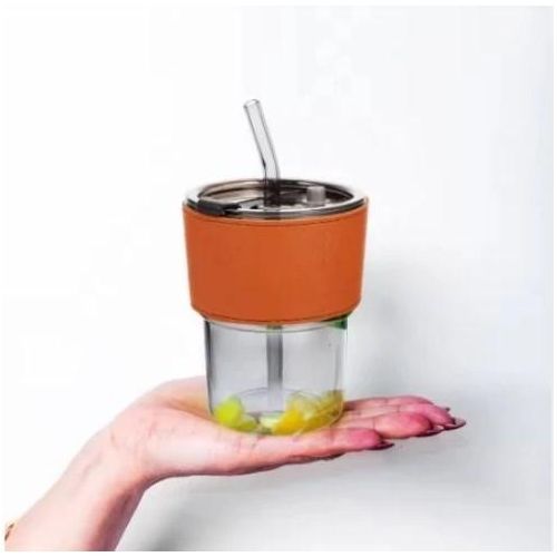 2 Gobelets En Verre Avec Couvercle Et Paille – Tasses Réutilisables Pour Café, Thé