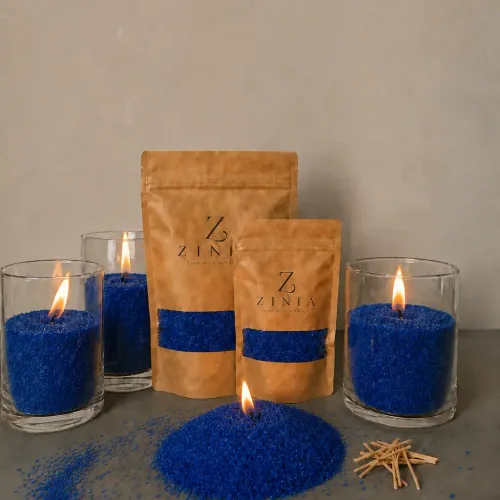 Bougie Perlée Colorée - Cire Sable - Mèches Incluses