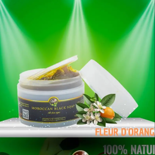 Savon Noir Marocain Bio Parfumé À Fleur D'oranger