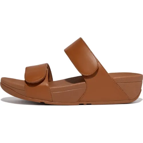 Lulu Adjustable Leather Slide Natural