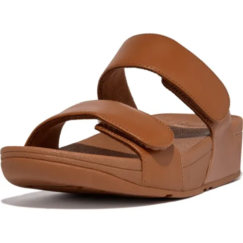 Lulu Adjustable Leather Slide Natural