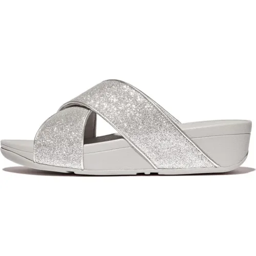 Lulu Glitterdust Cross Slides Pu, Polyster