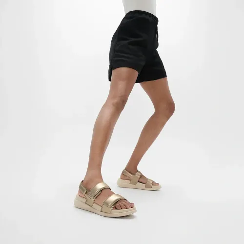 Adjustable Flatform Back-st Polyester, Natural Leather Platino
