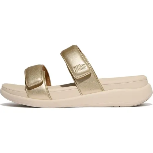 Sandales Flatforms F-Mode Go – Or Métallisé et Confort Ergonomique