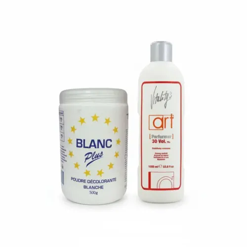 Pack Oxydant 30 Volume 1000 Ml + Poudre D'eau De Javel Blanche 500 G