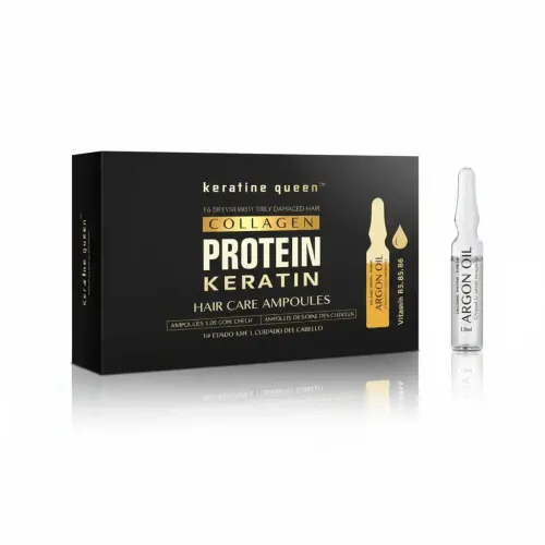 Ampoules De Soin À L'huile D'argan Pour Cheveux Abîmés - 10 X 13 Ml