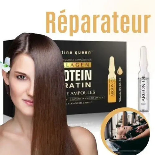 Ampoules De Soin À L'huile D'argan Pour Cheveux Abîmés - 10 X 13 Ml